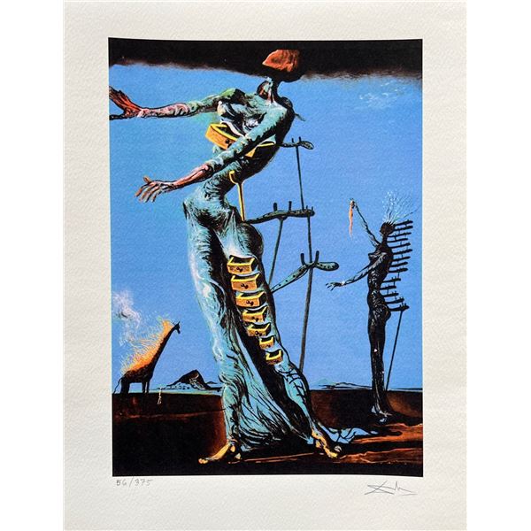 Salvador Dali BURNING GIRAFFE Facsimile Signed Limited Edition Giclee