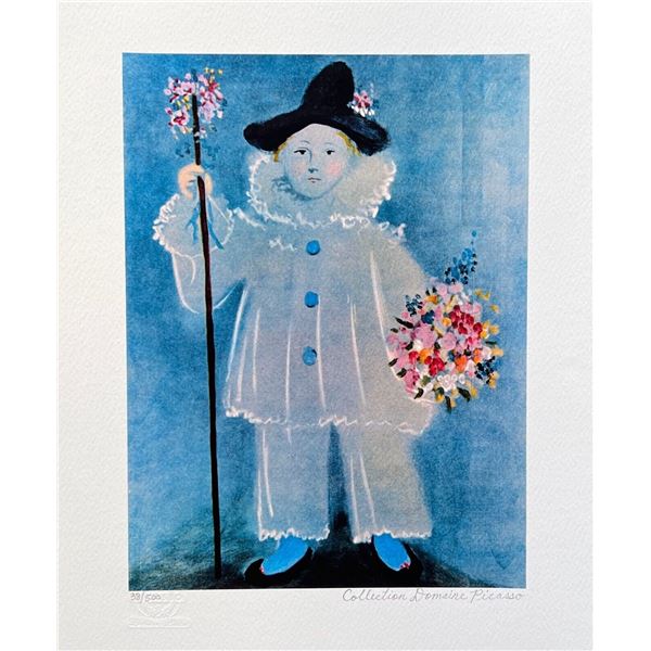 Pablo Picasso PAUL AS PIERROT Estate Signed Limited Edition Giclee