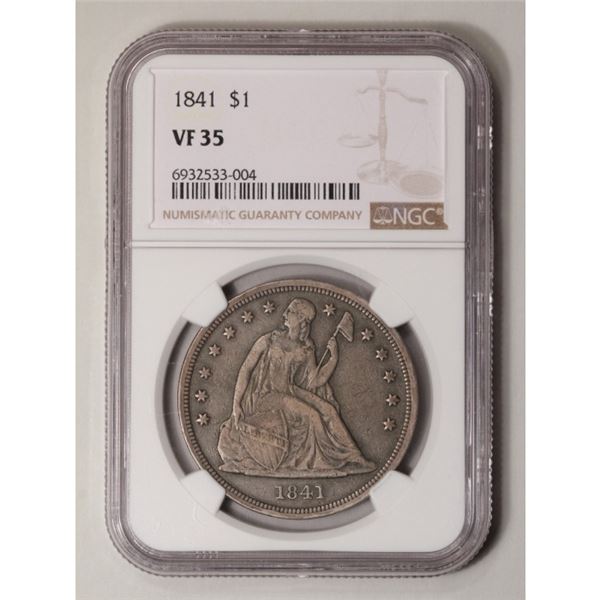 1841 Seated Liberty Dollar NGC VF35