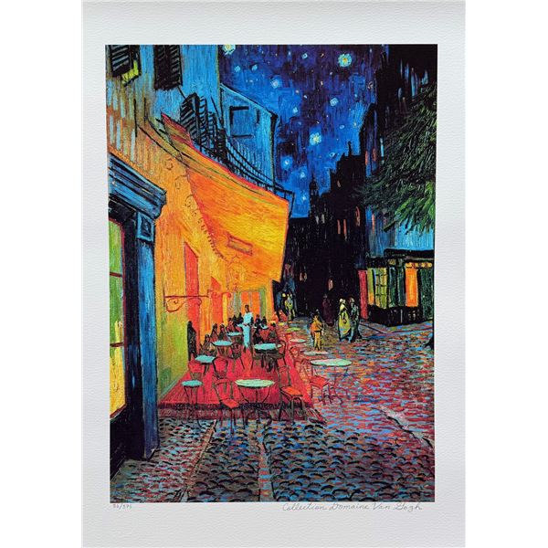 Vincent Van Gogh THE TERRACE CAFE Estate Signed Limited Edition Giclee