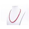 Image 6 : 18KT White Gold Plated 69ctw Hot Cherry Red Moissanite Necklace