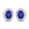 Image 2 : 14KT White Gold 2.18ctw Tanzanite and Diamond Earrings