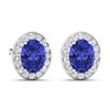 Image 3 : 14KT White Gold 2.18ctw Tanzanite and Diamond Earrings