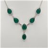 Image 4 : Lab Created Stunning 4 Piece Tsavorite Garnet Jewelry Set