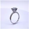 Image 3 : Plated 14KT Gold 3 Ct Smokey Blue/Grey Fire Moissanite Ring