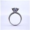 Image 5 : Plated 14KT Gold 3 Ct Smokey Blue/Grey Fire Moissanite Ring