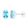 Image 2 : Plated Rhodium 4.00ctw Swiss Blue Topaz Earrings