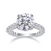 Image 1 : Sterling Silver 5ct Moissanite Ring