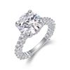 Image 3 : Sterling Silver 5ct Moissanite Ring