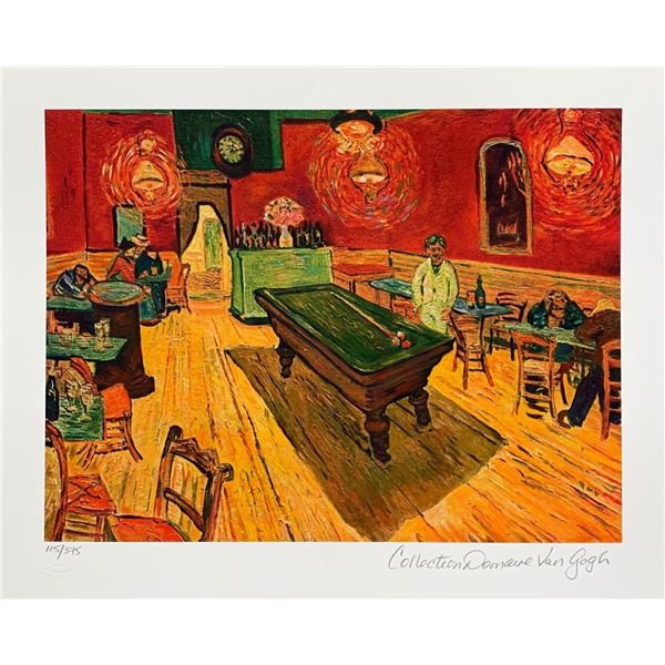 Vincent Van Gogh THE NIGHT CAFE, Rec. Billiard Room Estate Signed Giclee