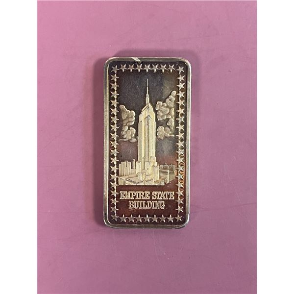 Wonders of America - Empire State Builidng 1 Troy Ounce Silver Bar