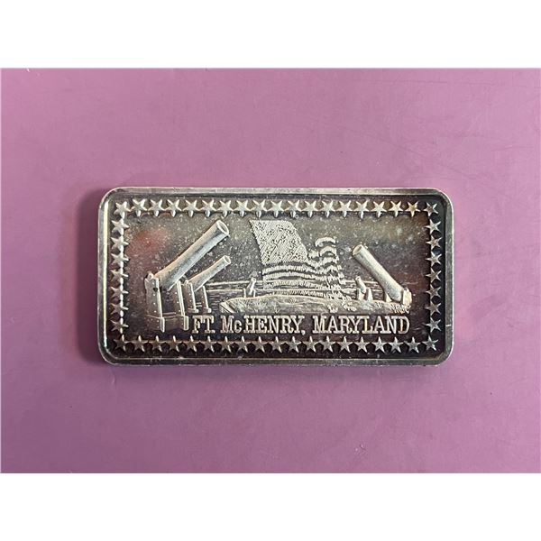 Wonders of America - FT. McHenry, Maryland 1 Troy Ounce Silver Bar