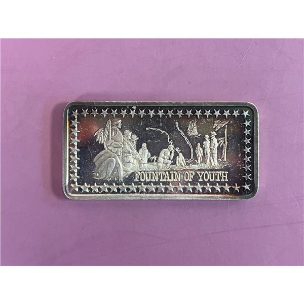 Wonders of America - Fountain of Youth 1 Troy Ounce Silver Bar