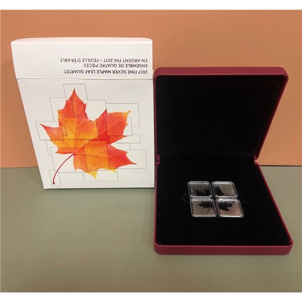 2017 RCM Fine Silver Maple Leaf Quartet - 99.99% Pure Silver, 0.25oz x 4