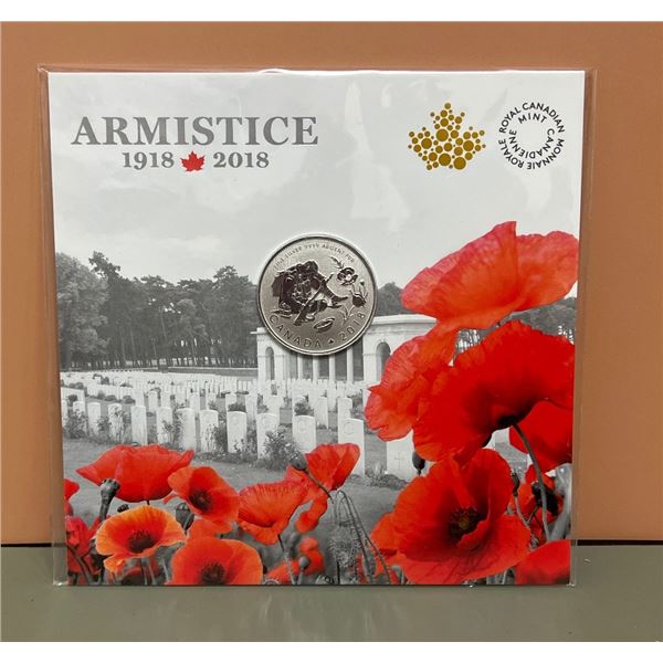 2018 RCM $10 Fine Silver Coin - Armistice, 99.99% Pure Silver, 0.5oz
