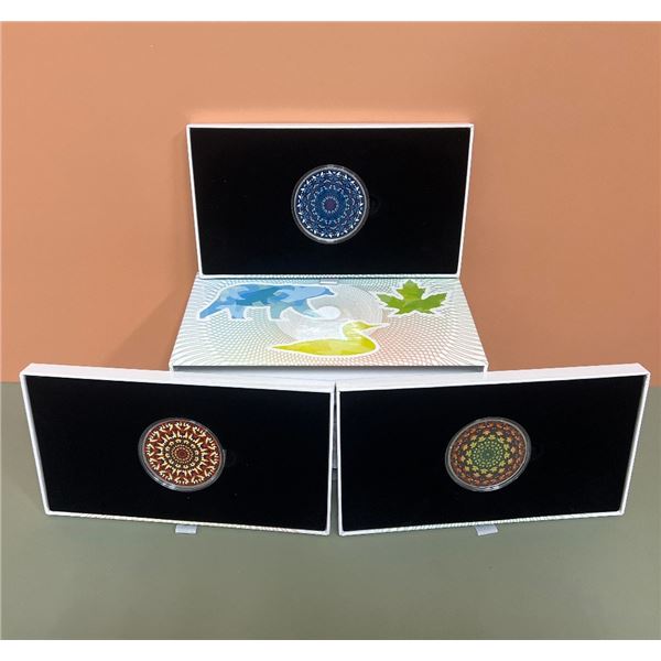 2016 Canadiana Kaleidoscope Subscription Box Set - 99.99 Pure Silver, 3 x 1oz