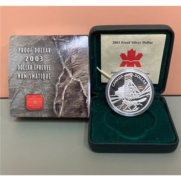 2003 Proof Silver Dollar - 100th Anniversary of Cobalt Silver Strike, 99.99% Pure Silver, 0.8oz
