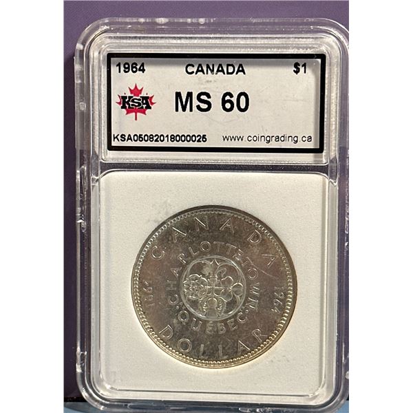 1964 Canada Silver Dollar AU50