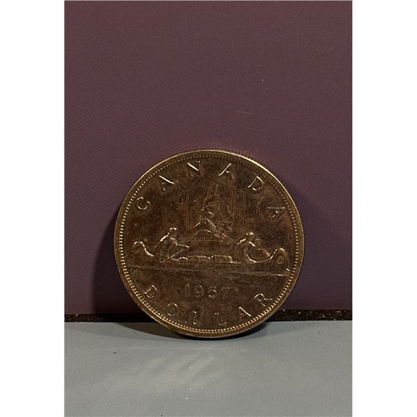 1957 Canada Silver Dollar FWL