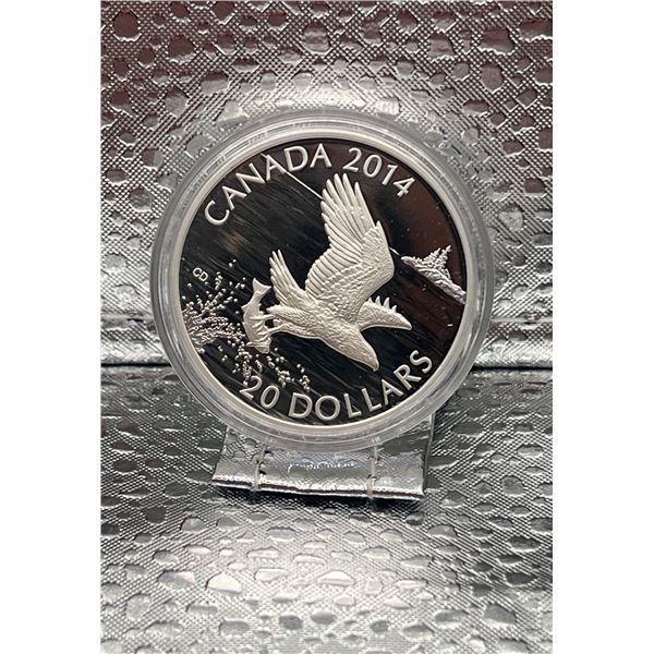 2014 $20 Fine Silver Coin, Bald Eagle, 99.99%, 1oz