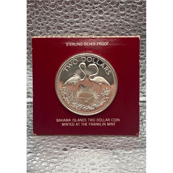 1976 Commonwealth of The Bahamas - $2 Sterling Silver Proof Coin, 92.5%, 1oz