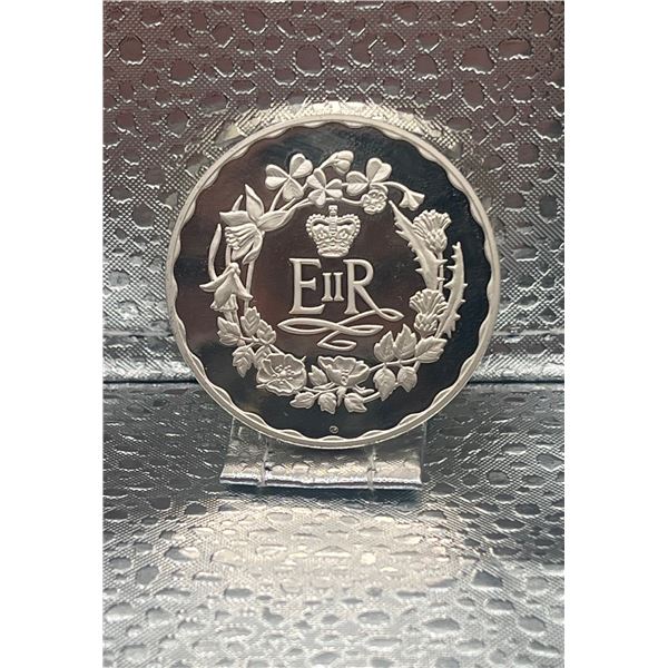 1977 Queen Elizabeth II, Sterling Silver Jubilee Medal, 92.5%, 1.3oz