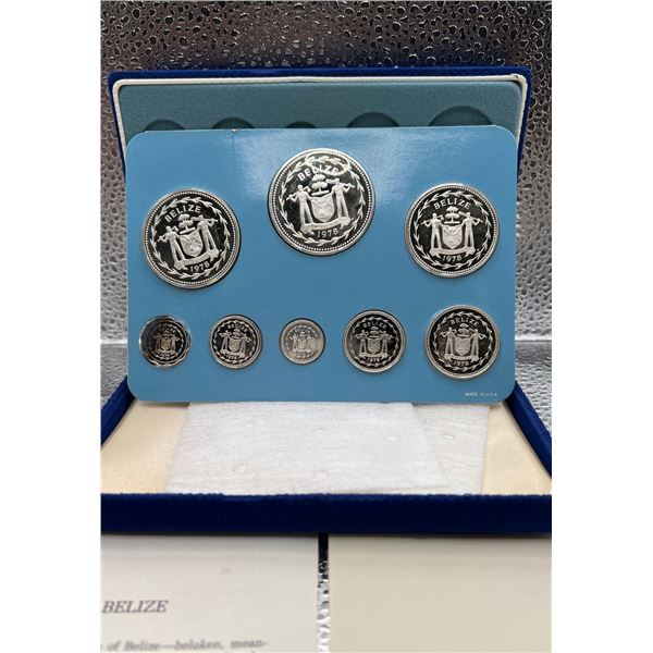 1978 Coinage of Belize Solid Sterling Silver Proof Set - ASW of 3 Troy Oz