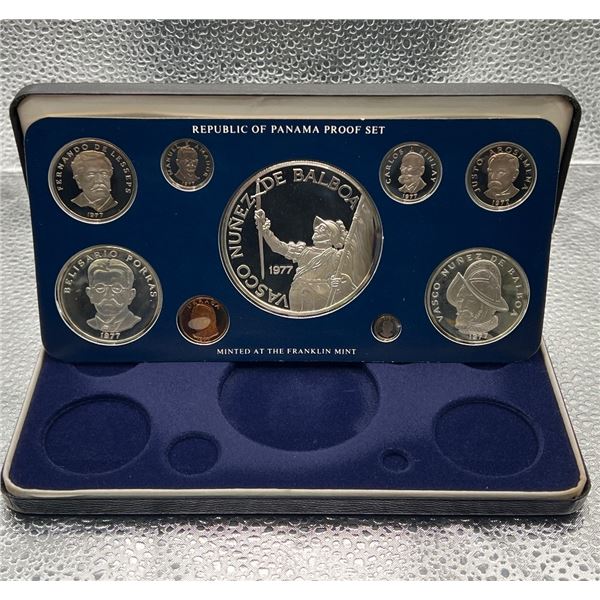 1977 Coinage of Panama - Franklin Mint - 5.8 Troy Oz of Silver
