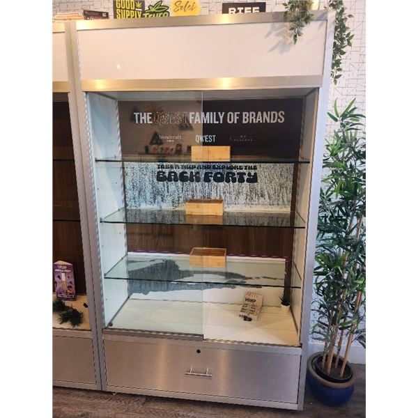 *OFFSITE* CUSTOM RETAIL SILVER AND GLASS WALL