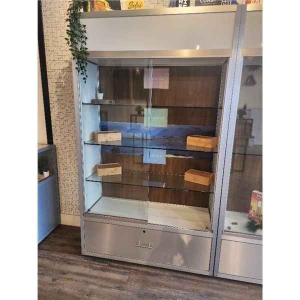 *OFFSITE* CUSTOM RETAIL SILVER AND GLASS WALL