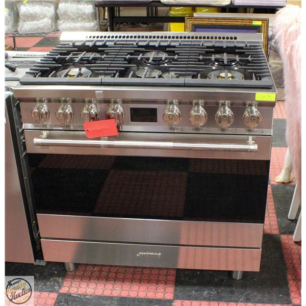 SMEG ITALY MADE 36" 6 BURNER DUAL FUEL RANGE