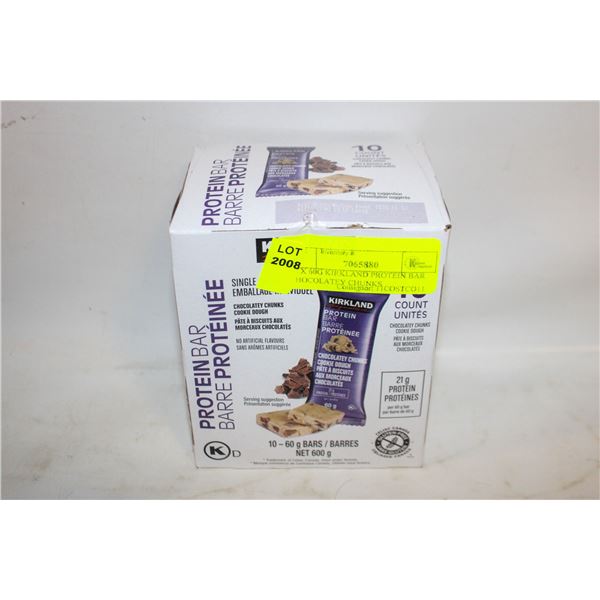 10 X 60G KIRKLAND PROTEIN BAR CHOCOLATEY CHUNKS