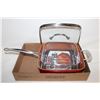Image 1 : COPPER SQUARE FRYING PAN W/CRISPER BASKET- NEW