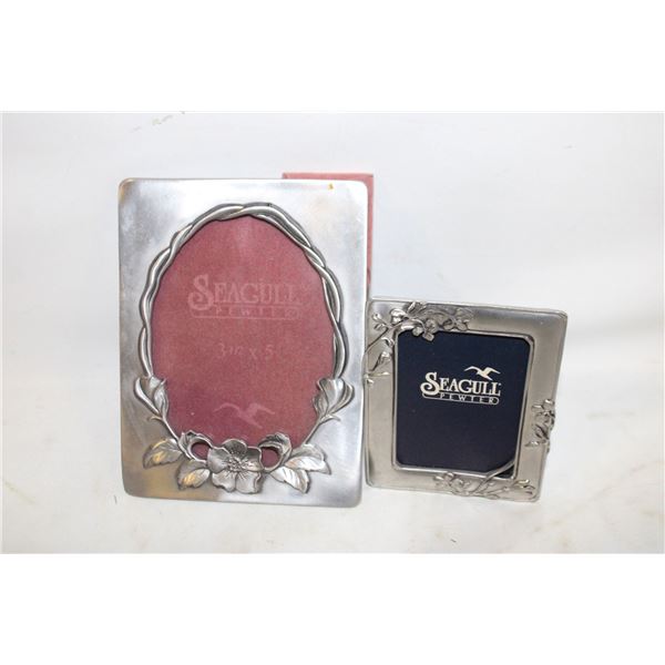 SEAGULL PEWTER PHOTO FRAMES (2)