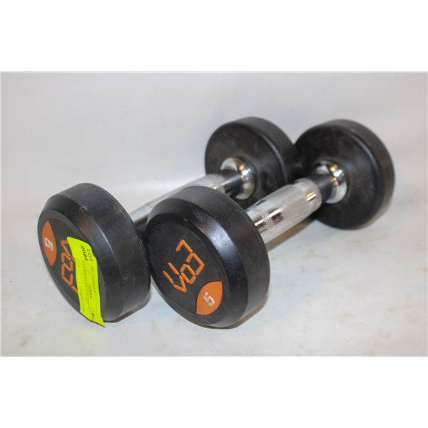 5LB DUMBBELLS- LOT OF 2