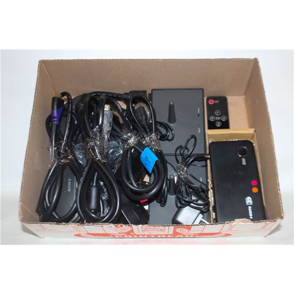 ELECTRONIC VISUAL/AUDIO CORDS- BOX LOT ASSORTED