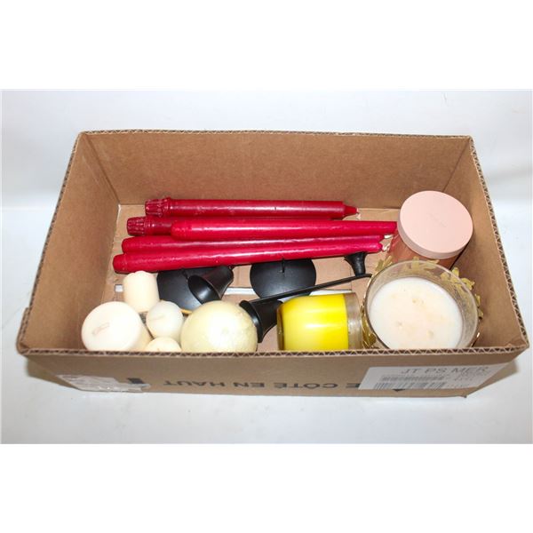 CANDLES & CANDLE HOLDERS- ASSORTED