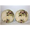 Image 1 : HAND PAINTED TUSCAN OLIVE BRANCH SERVING BOWLS