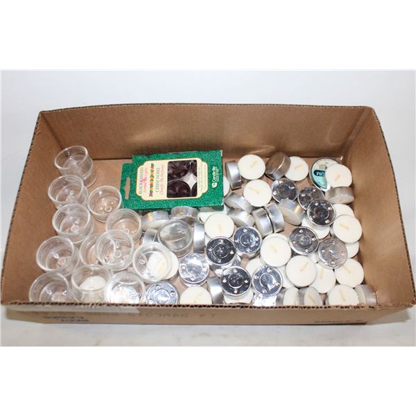 TEA LIGHT CANDLES & HOLDERS- ASSORTED