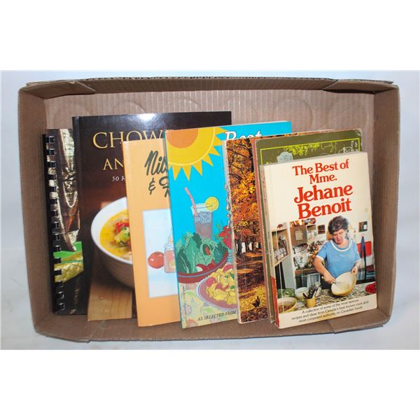 COOKBOOKS- BOX LOT ASSORTED