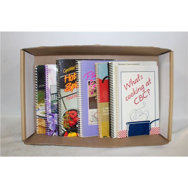 COOKBOOKS- BOX LOT ASSORTED