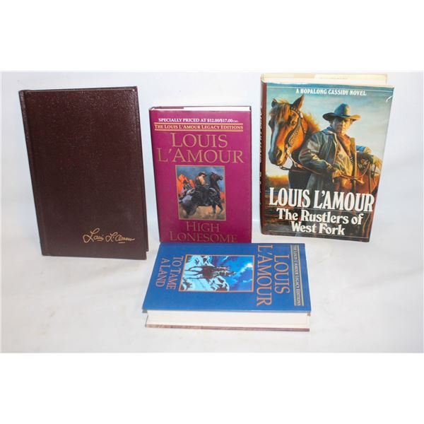 LOUIS LAMOUR "WESTERN" HARDCOVERS LOT OF 4