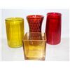 Image 1 : COLORED GLASS VASES ASSORTED