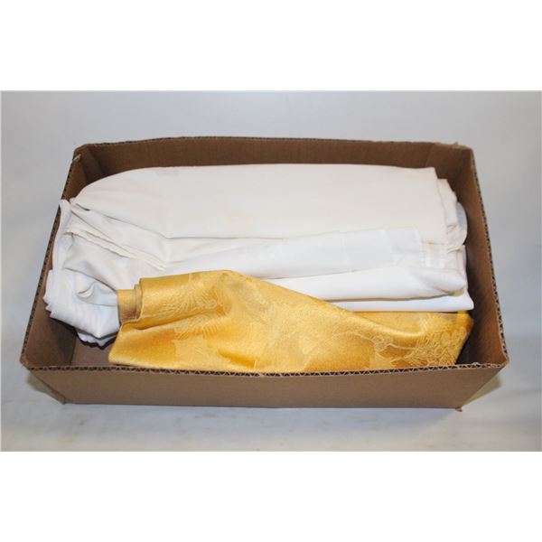 VINTAGE TABLECLOTHS- ASSORTED BOX LOT