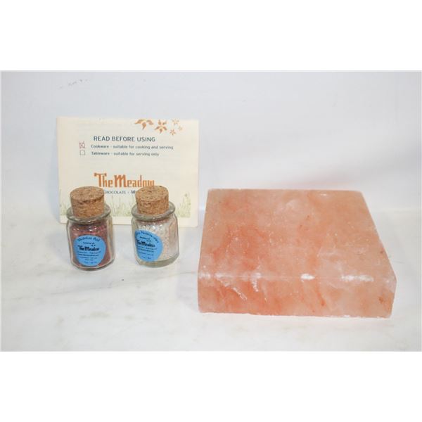 HIMALAYAN SALT BLOCK PLUS 2 JARS FINISHING SALT