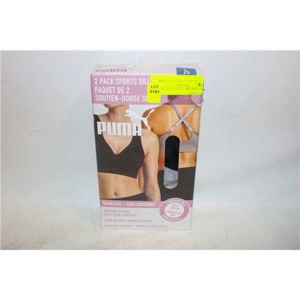 NEW PUMA SPORTS BRA 2PK LARGE