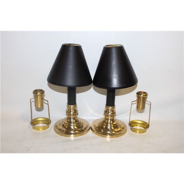 VINTAGE BRASS 10" CANDLE STICK HOLDER (2)