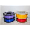 Image 1 : 4 ROLLS PLA 3D PRINTING FILAMENT