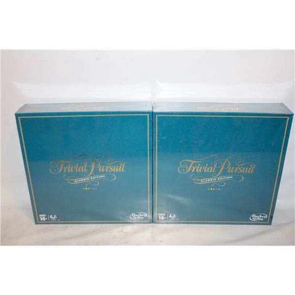 2 NEW TRIVIAL PURSUIT BOARD GAMES SEALED
