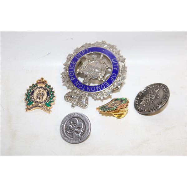 EDMONTON POLICE BADGE AND PINS